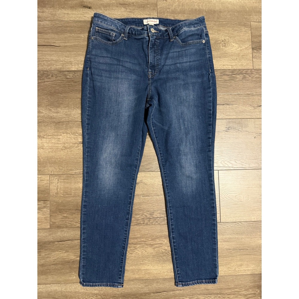 Lucky Brand Hayden Skinny Jeans Dark Wash Blue Denim Mens 14/32 R 7WP10779